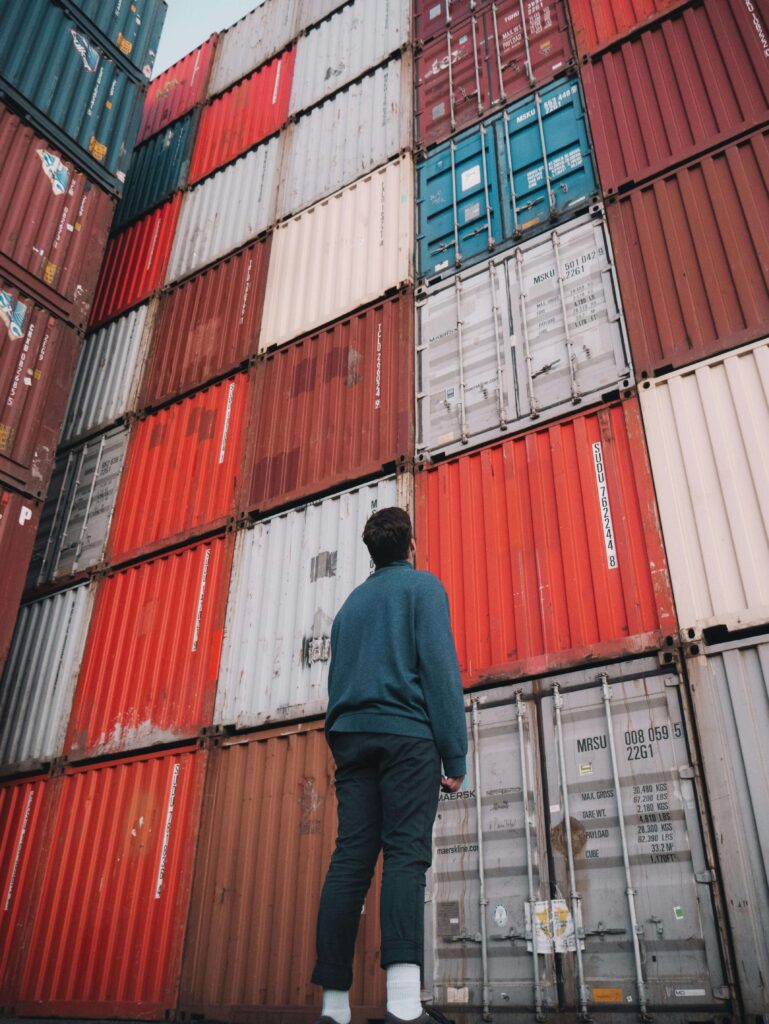 Cargo ships at a busy port, illustrating the role of SBLCs in facilitating international trade transactions