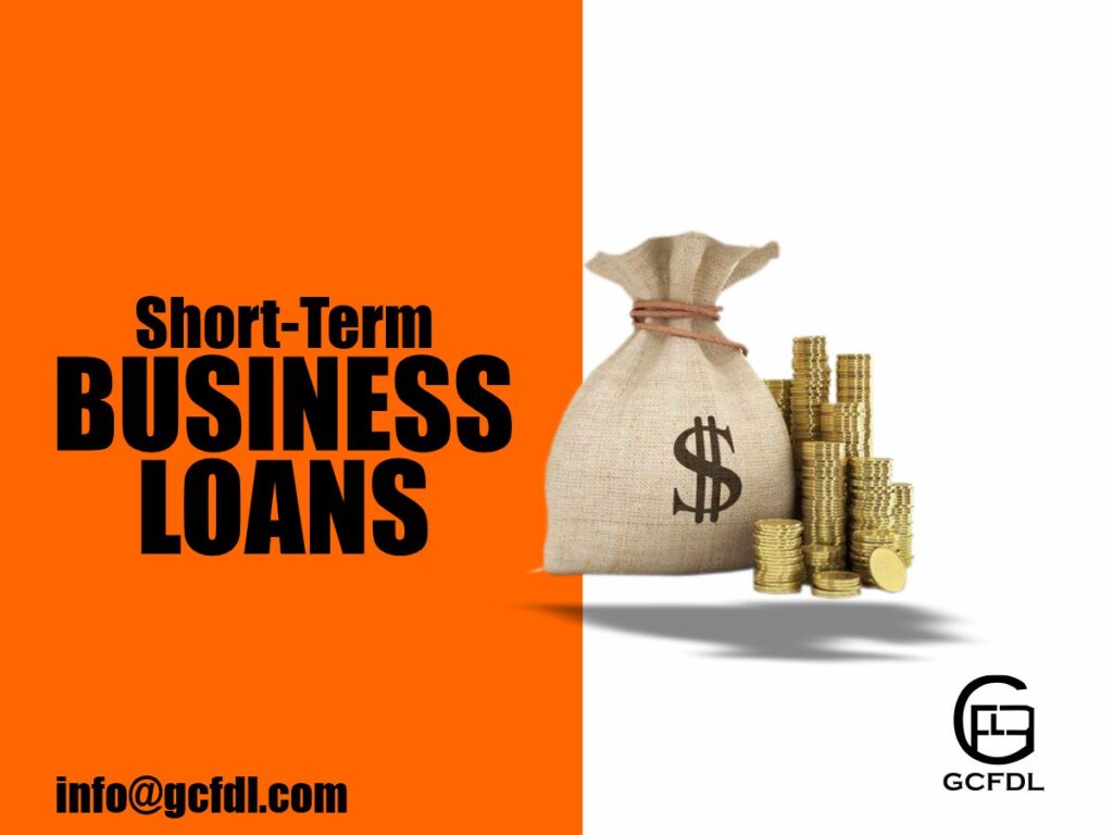 "short-term business loan" to create awareness and symbolizing financial support.